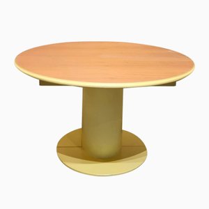 Vintage Round Dining Table in Yellow