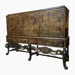 French Carved Walnut Sideboard, 1920s