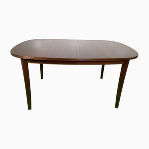 Scandinavian Dining Table in Mahogany Wood with Rounded Edges