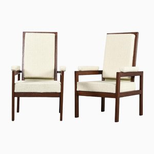 Mahogany Armchairs by André Sornay, 1960s, Set of 2