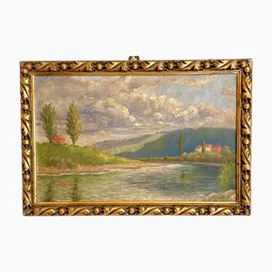 Landscape, 1930, Oil on Wood, Framed