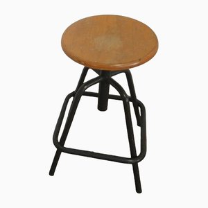 Swivel Stool with Footrest, 1980s