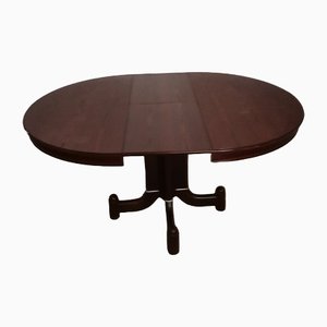 Mid-Century Round Extendable Dining Table