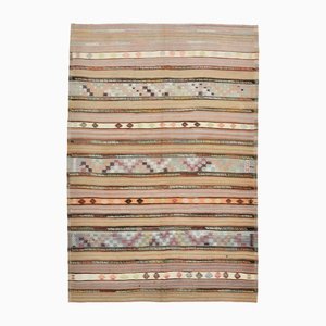 Alfombra Kilim vintage a rayas