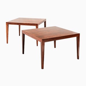 Rosewood Coffee Tables attributed to Severing Hansen for Haslev Møbelsnedkeri, 1960s, Set of 2