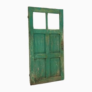 Puerta italiana vintage de madera verde, años 60