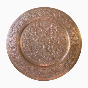 Large Middle Eastern Tray in Piercet Copper, 1960s