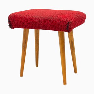 Tabouret Mid-Century Rembourré, Tchécoslovaquie, 1960s