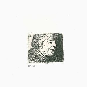 After Rembrandt, Busto di donna, acquaforte, XIX secolo