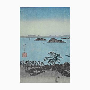 After Utagawa Hiroshige, Snow Scene along Kiso Route, Mid-20th Century, Lithograph