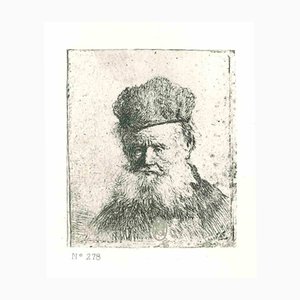 After Rembrandt, A Man with a Large Beard, Etching, 19th Century