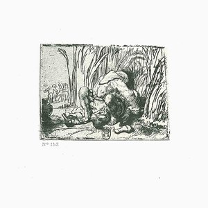 After Rembrandt, The Monk in the Cornfield, Etching, 19th Century