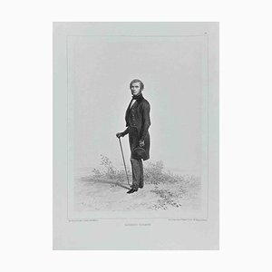 Auguste Raffet, Porträt von Alexandre Nordmann, Original-Lithographie, 1848