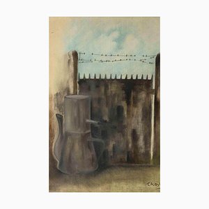 Unknown, The Border, Original Watercolor on Paper, Early 20th Century
