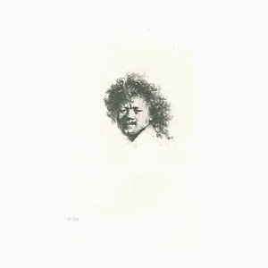 After Rembrandt, Self-Portrait with Long Bushy Hair, Etching, 19th Century