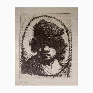 After Rembrandt, Self-Portrait, Etching, 19th Century