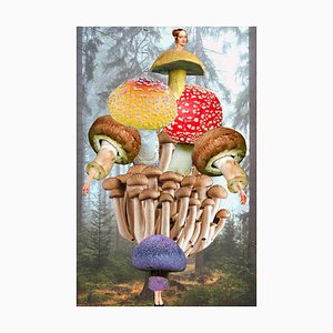 Johanna Goodman, Lámina n. ° 59: Collage abstracto con setas, década de 2020, Impresión de Giclee