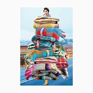 Johanna Goodman, Plate No. 143: Abstract Collage with Blankets, 2020s, Giclée-Druck