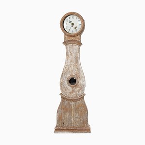 Reloj sueco clásico rococó de caja larga, siglo XIX