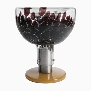 Lampada da tavolo in vetro di Murano viola, Italia, anni '60