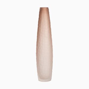 Large Mid-Century Bottle-Shaped Murano Glass Vase in Pink, 1978