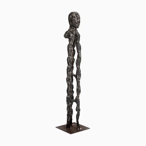 Christofer Kochs, Sculpture en Noir/Gris/Blanc Cassé, 2009, Bois Peint