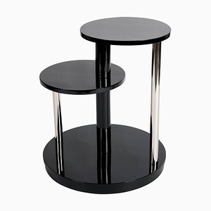 French Art Deco Coffee Table or Side Table in Black High Gloss Lacquer, 1933
