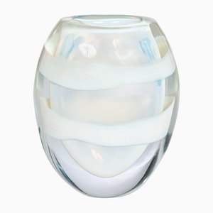 Italienische Opaleszierende Murano Glas Vase von P. Signoretto, 2006