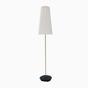 Mid-Century Danish Floor Lamp in Black, Gold and White attributed to Le Klint, 1962