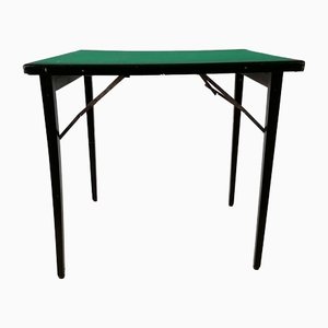 Tavolo da gioco con ripiano verde, anni '60