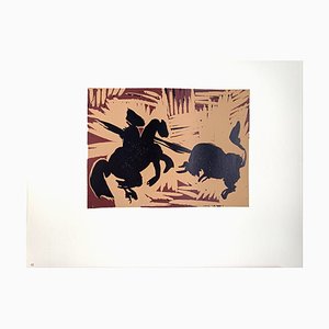 Pablo Picasso, The Bull Fight, Linogravure Originale, 1962