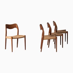 Model 71 Dining Chairs by Niels O. Moller from J.L. Møllers, 1960s, Set of 4