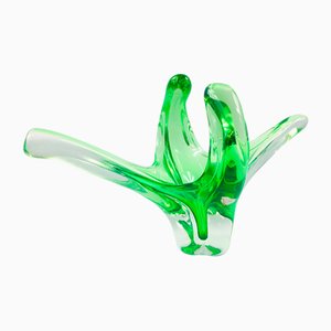 Sommerso Murano Glass Sculptural Centerpiece or Bowl, Italy, 1960s