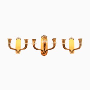 Milanese Wall Lights by Gio Ponti, 1940s, Set of 3