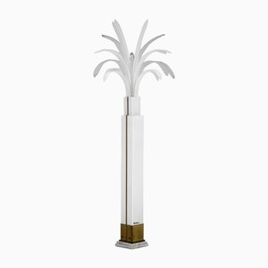 Lampada da terra moderna a forma di palma in acrilico di Theo Verhulst, Belgio, 1982