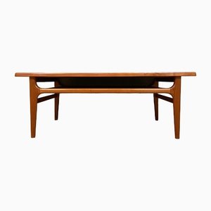 Mid-Century Danish Coffee Table with Storage from A/S Niels Bach, 1960s