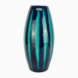 Mid-Century Model No. 248-38 Europ Line Vase in Blue and Emerald Green from Scheurich, 1950s