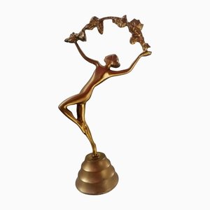 Ballerine Style Art Déco en Bronze, 1920s