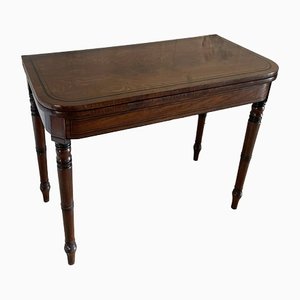 Mesa para cartas George III antigua de caoba, década de 1820