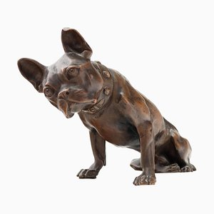 Vintage Brauner Bronze Hund