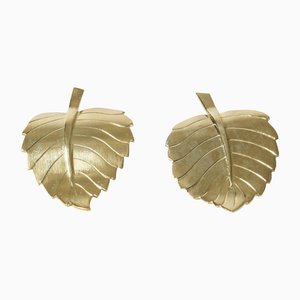 Gilded Silver Earrings by Sigurd Persson, 1952, Set of 2