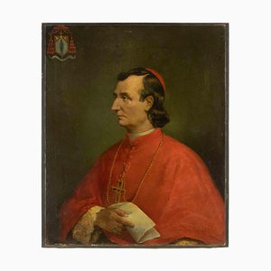 Unknown, Portrait of Bishop Gaspard Mermillod, Original Oil Painting, 19th Century