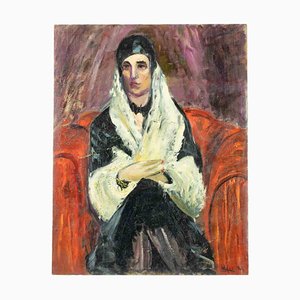 Antonio Feltrinelli, La donna sul divano, anni '30, olio su tela