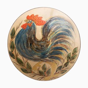 Traditional Hand-Painted Ceramic Plate by Diaz Costa, 1960s