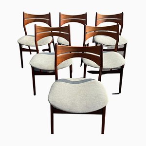 Teak Stühle von Erik Buch, 1960er, 6er Set