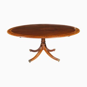 Vintage Oval Mahogany Dining Table attributed to William Tillman, 20th Century, 1980s