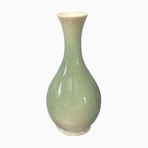 Vase Art Nouveau en Cristal Vert attribué à Valdemar Engelhardt pour Royal Copenhagen