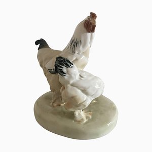 Porcelain Figurine of Chickens from Meissen