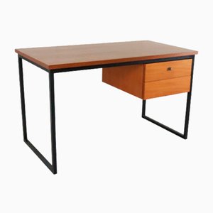 Wood Desk with Metal Frame