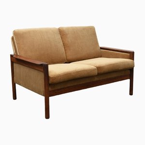 Palisander & Cord 2-Sitzer Sofa, 1960er